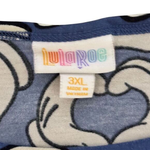 LuLaRoe Disney Irma Tunic 3XL Mickey Mouse Hands Blue Women's Top - Picture 3 of 3